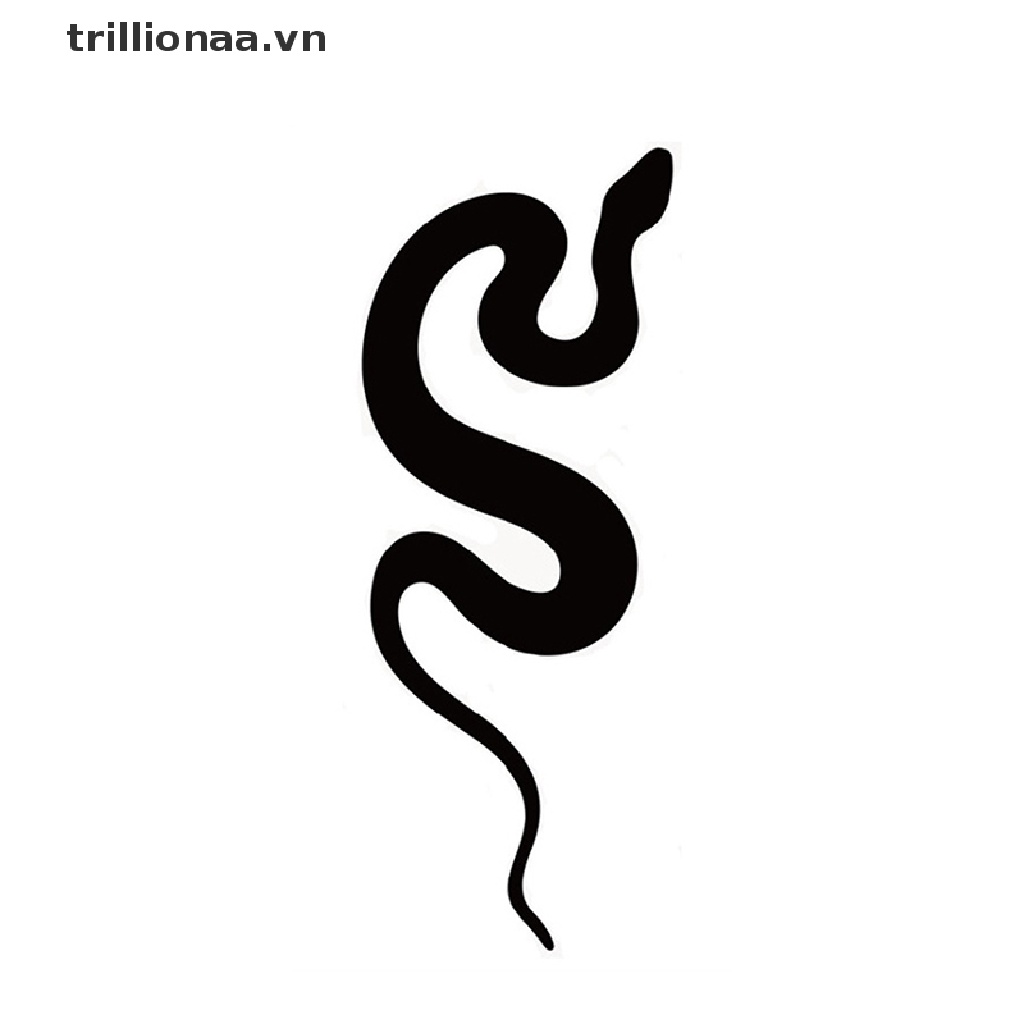 Hình Xăm Dán Tạm Thời Họa Tiết Da Rắn Màu Đen Chống Thấm Nước Cho Nam Và Nữ