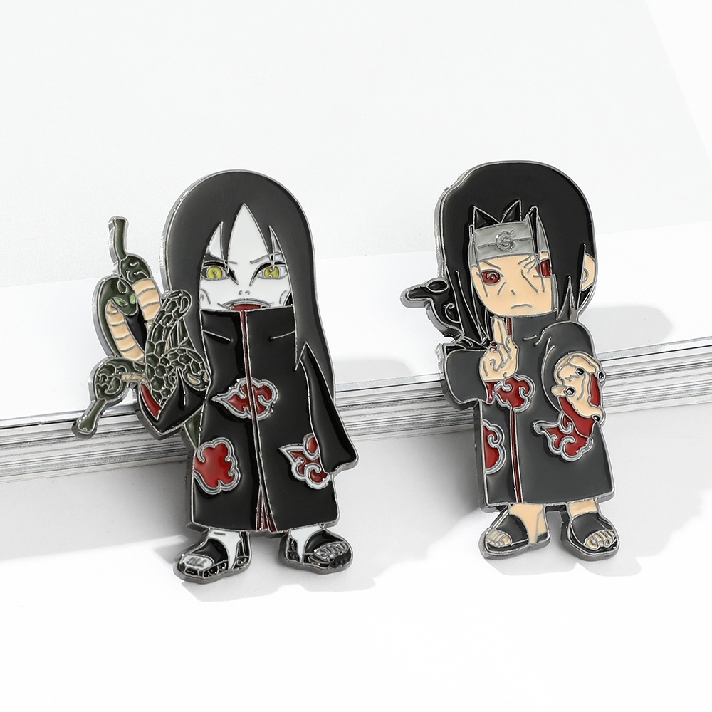 Pin cài áo manga anime Naruto đủ nhân vật Kakashi/ Jiraiya/ Sasuke/ Itachi/ Orochimaru/ mắt sharingan/ cửu vĩ hồ - GC301