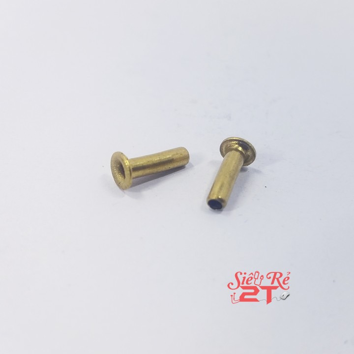 Combo 2 chốt tán bánh xe xỏ chỉ Zippo loại brass - Chốt tán xỏ chỉ bánh xe Zippo