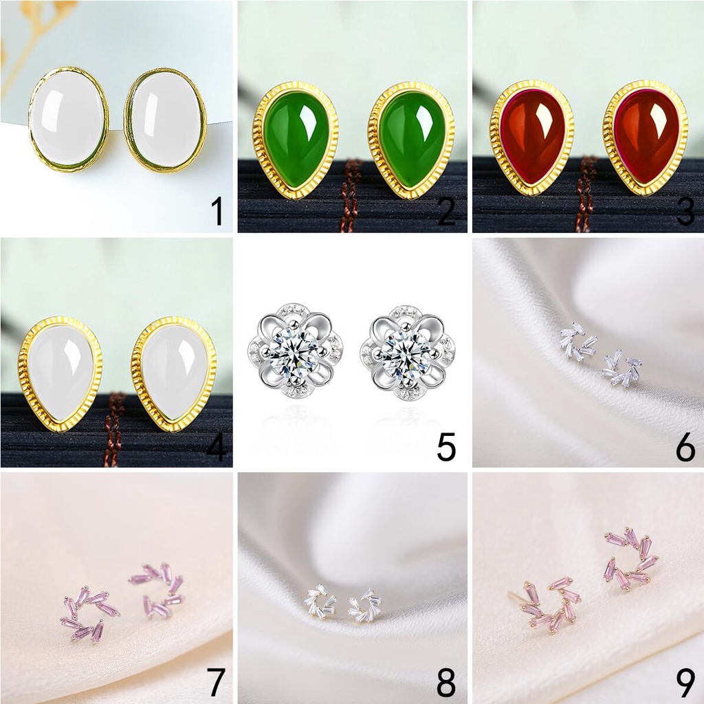 Bông Tai Mạ Bạc 925 Thời Trang Hàn Quốc Ed010