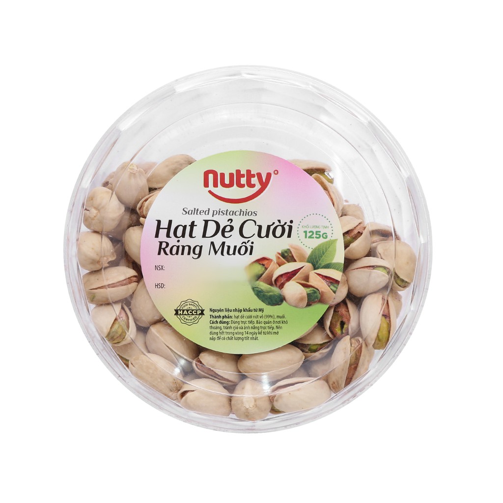 Hạt dẻ cười rang muối Nutty hộp 125g