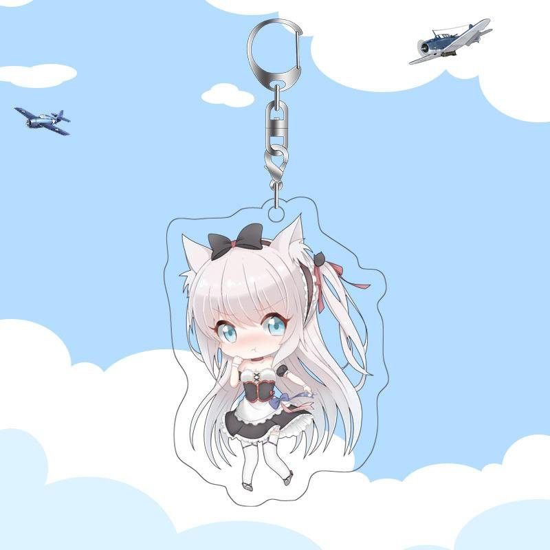 ( Mica trong acrylic) Móc khóa Azur Lane ver cute in hình anime chibi M02