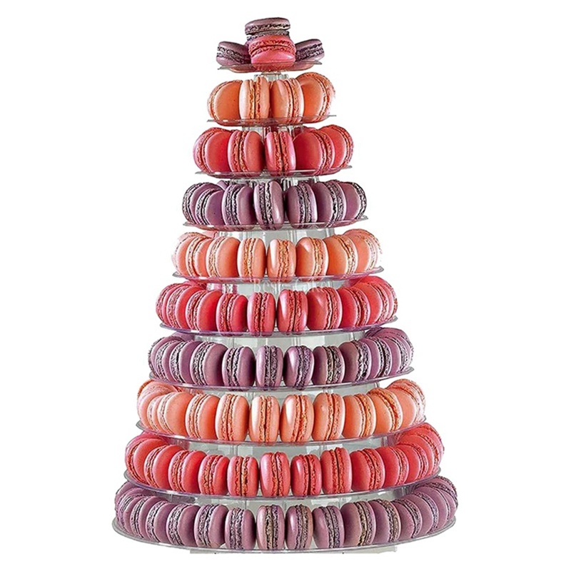 Giá Đỡ Trưng Bày Bánh Macaron 10 Tầng Hình Tròn Cho Tiệc Cưới/Sinh Nhật