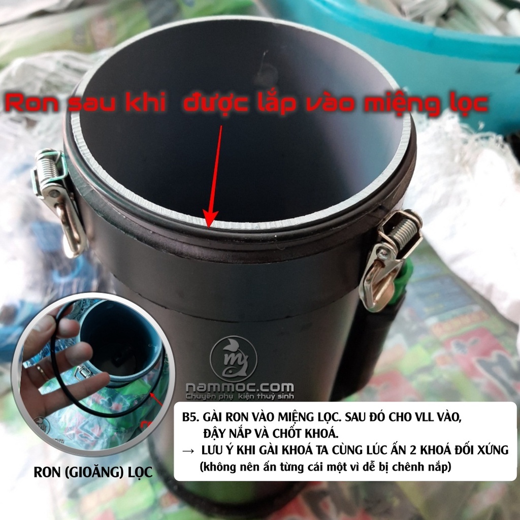 Lọc DIY NAMOC Fi114 [8.5W~600L/H] - Full Phụ Kiện &amp; Vật Liệu LọcTùy Chọn | Lọc Thùng Chế Cho Hồ Cá Cảnh, Thuỷ Sinh