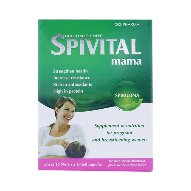 Spivial Mama - 100 viên - Bổ sung dinh dưỡng cho phụ nữ mang thai và cho con bú