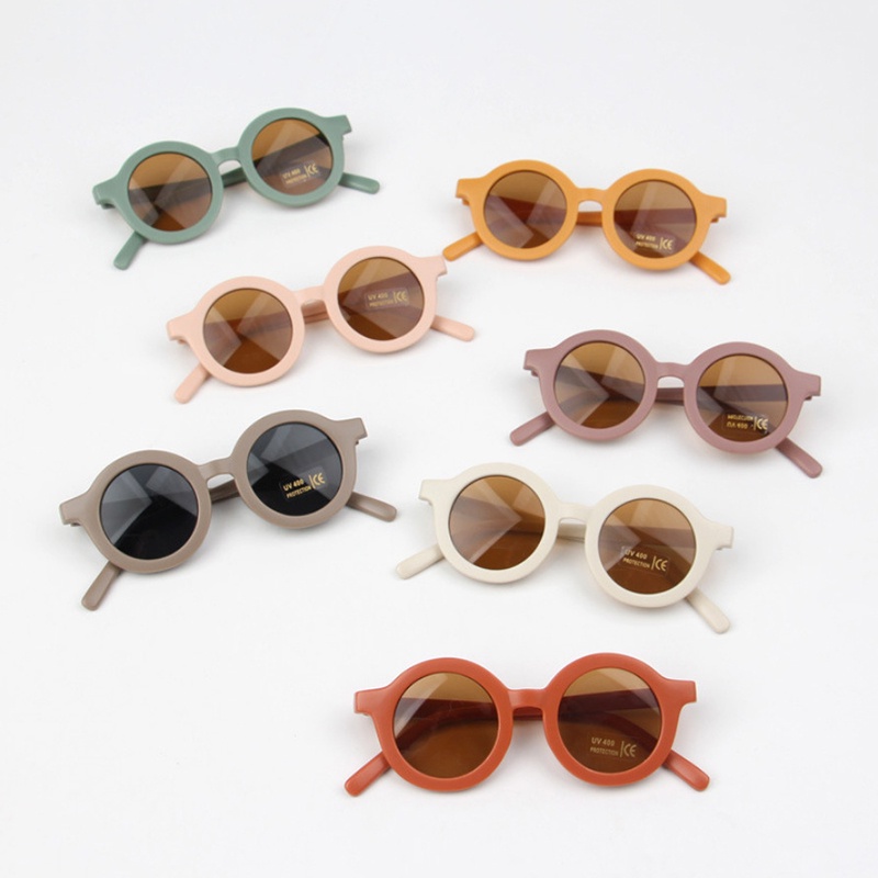 Kính Râm Trẻ Em, Kính Nhựa Màu Trơn Phong Cách Hàn Quốc Đáng Yêu Cho Bé Trai & Bé Gái 1- 8 tuổi
