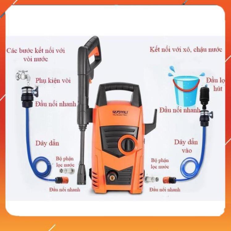 Vòi tưới cây rửa xe✔️❤️Evoucher Bơm áp lực cao phun rửa oto xe hơi, xe máy 628 TL (Loại tốt)