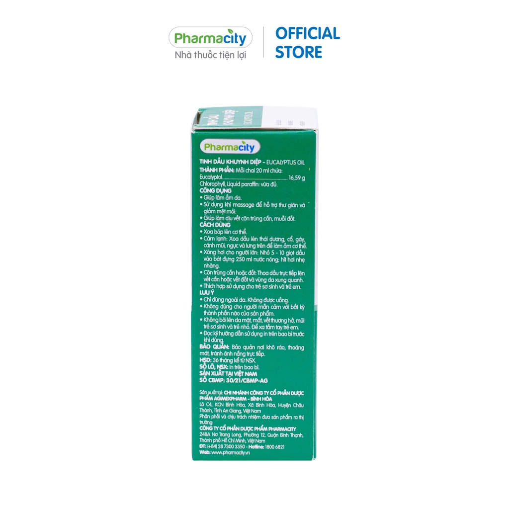 Dầu khuynh diệp Pharmacity (20ml)