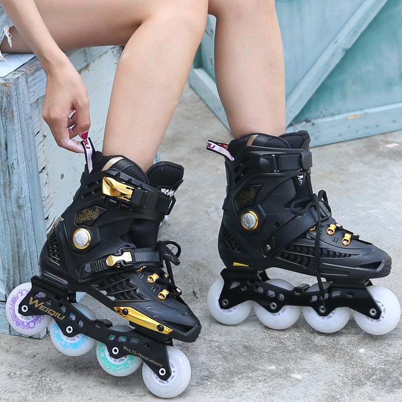 Giày trượt patin dành cho nam và nữ người lớn băng nội tuyến sinh viên đại học Yuemigao ưa thích bằng phẳng mới bắ
