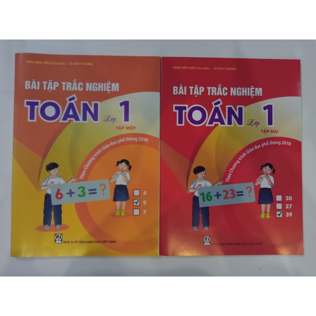 Sách - Combo Bài tập trắc nghiệm Toán 1 - Theo chương trình giáo dục phổ thông 2018 (2 tập)