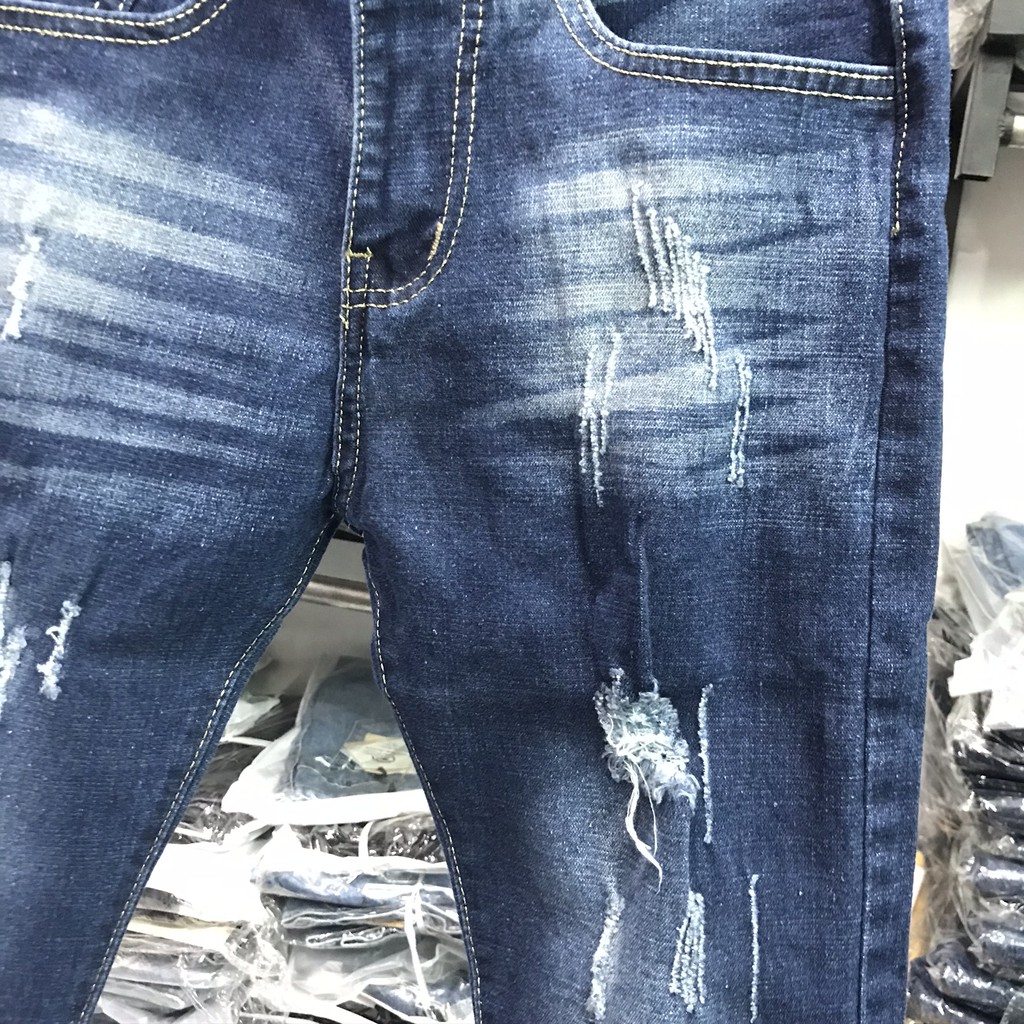 Quần Jean Nam Rách Gối Ống Nhỏ JN3225
