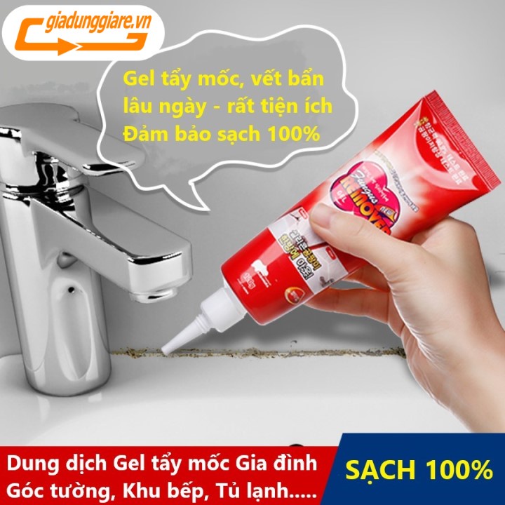 Tuýp Gel TẨY NẤM MỐC 150g sạch vết bẩn lâu ngày (Dùng cho Gia đình làm sạch Khu bếp, nhà vệ sinh , kẽ tường , tủ lạnh..)