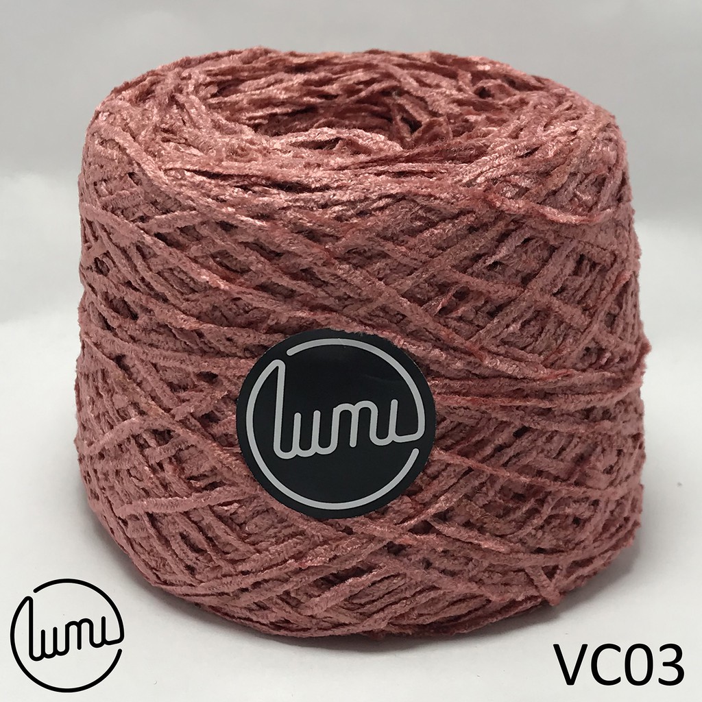 Lumi VC01 - VC04 Len Nhung Cotton Siêu Mềm Không Rụng Lông Cỡ Sợi Lớn 100gr