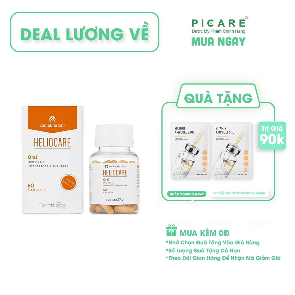 Viên uống chống nắng Heliocare Oral Capsulas 60Viên