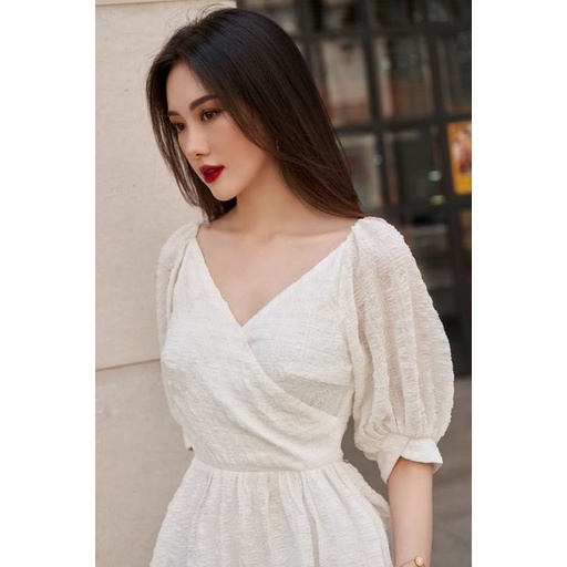 OLV - Đầm Pearl Bush V Neck Dress