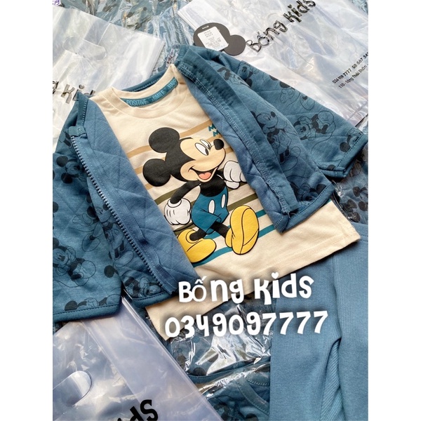 Bộ 3 Món Bé Trai Mickey Xanh Xẫm PR