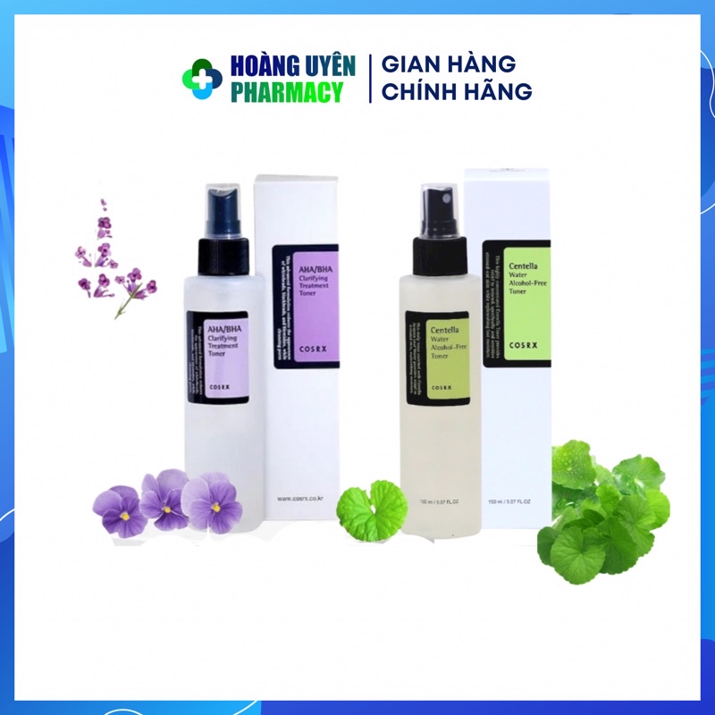 Toner/ Nước hoa hồng Cosrx BHA AHA/ chiết xuất rau má 150ml