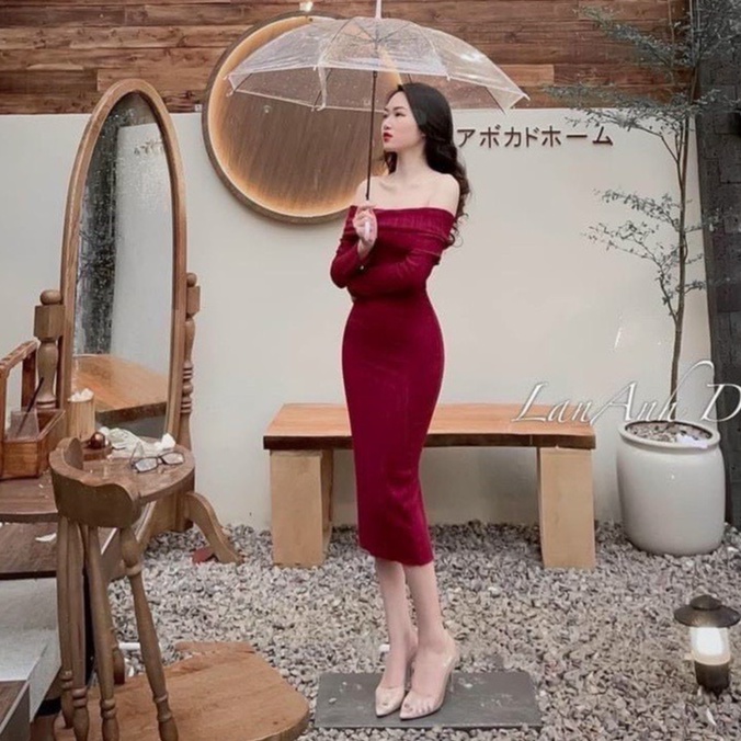 Đầm Đỏ body xinh,Đầm ôm nữ  Ảnh thật