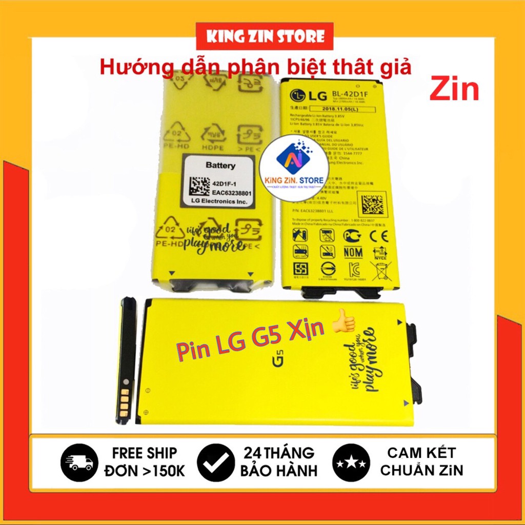 Pin dành cho LG G5 (BL-42D1F) Chính Hãng, Dung lượng 2800mAh