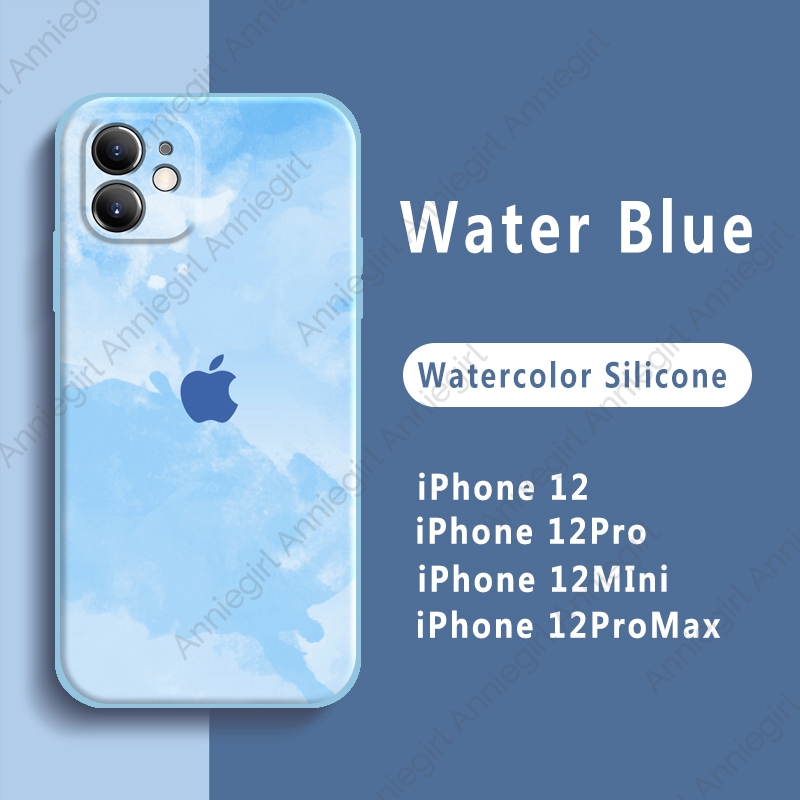 Ốp điện thoại silicon mềm họa tiết màu nước gradient mặt nhám cho IPhone 12 11 Pro Max Xs Max XR 8 7 Plus SE | BigBuy360 - bigbuy360.vn