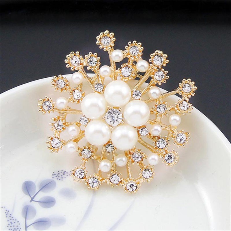 Trâm cài áo đính ngọc trai nhân tạo xinh xắn cho nữ