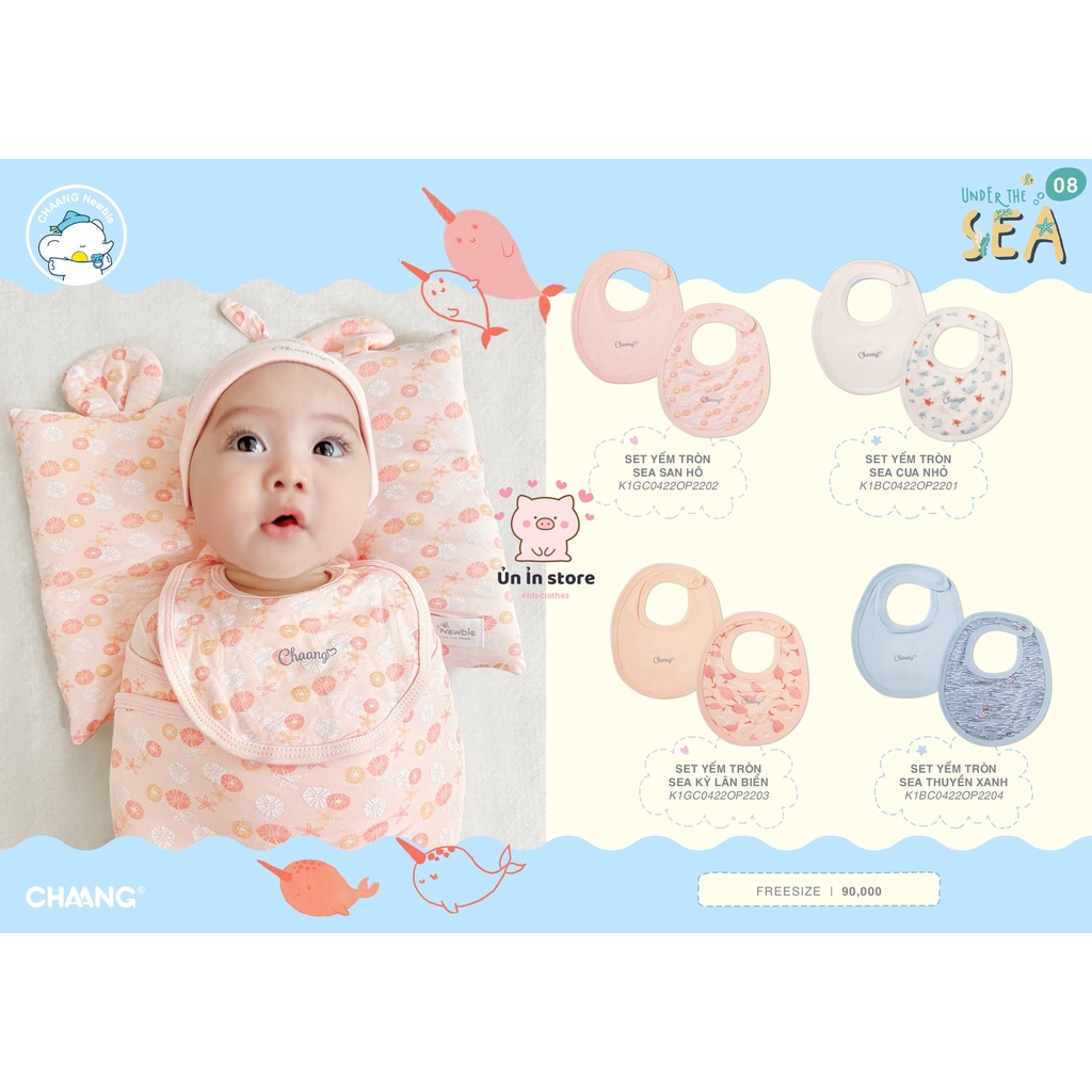 Chaang set yếm tròn sơ sinh Sea SS2022D03