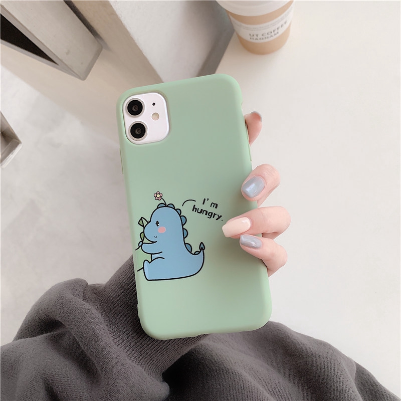 Ốp iphone - Ốp lưng Dino đói bụng trơn 5/6s/6plus/6splus/7/8/7plus/8plus/x/xs/xs max/11/11promax - Awifi Case X2-3