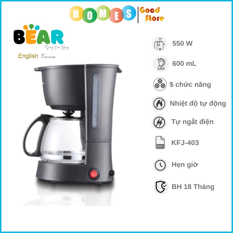 [Mã ELHADEV giảm 4% đơn 300K] Máy pha cà phê BEAR CF-B06V2