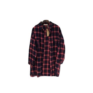 sơ mi kẻ caro đỏ oversize