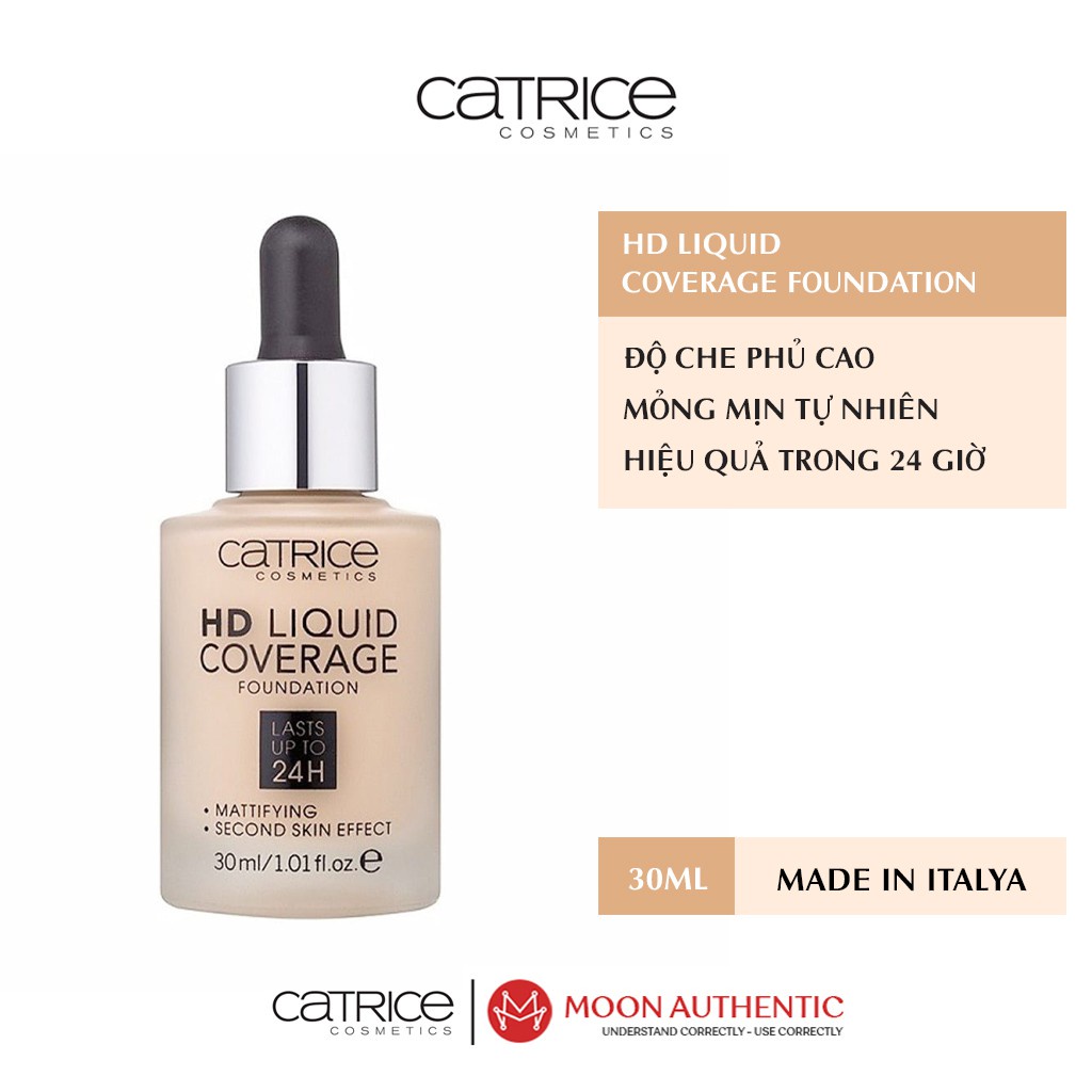 Kem nền Catrice HD Liquid Coverage Last Upto 30ml auth