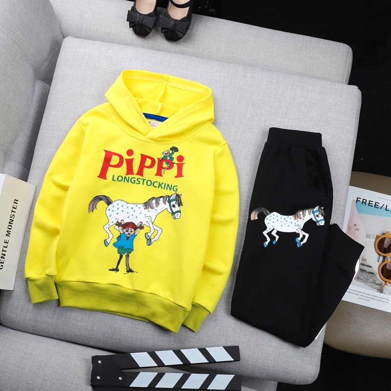 Bộ set Nỉ mũ hoodie bé gái xuất dư siêu mềm mịn 20-52kg