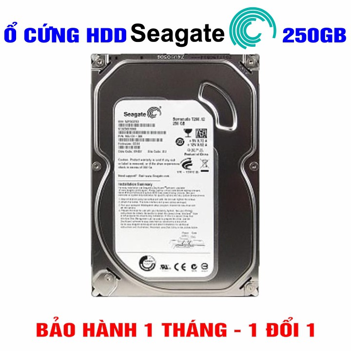 Ổ cứng PC Seagate 250GB size 3,5” – Chính Hãng – Mới 99% tháo từ máy đồng bộ nhập khẩu – Bảo hành 1 tháng