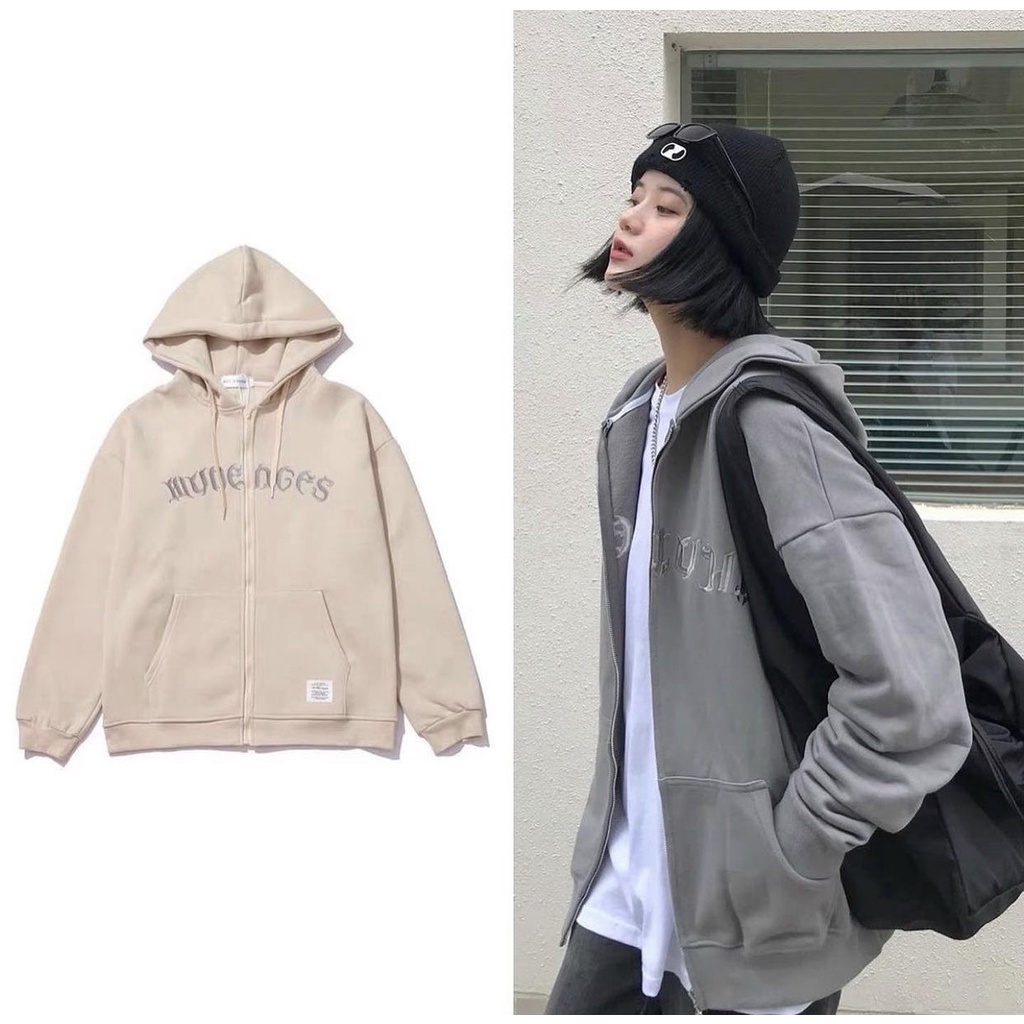 Áo Khoác Nỉ Chữ 3D PEONYB Unisex [FREESHIP]  Jacket form rộng tay bồng in hình vintage 3158 đường phố hàn quốc đẹp