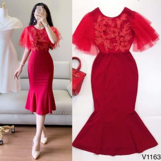 GIÁ HỦY DIỆT Váy đỏ đuôi cá body HÀNG THIẾT KẾ CAO CẤP DVC sale 1 ngày duy nhất