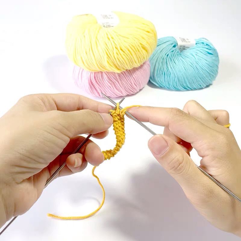 Set 4 kim đan len bằng thép không gỉ 36cm/25cm