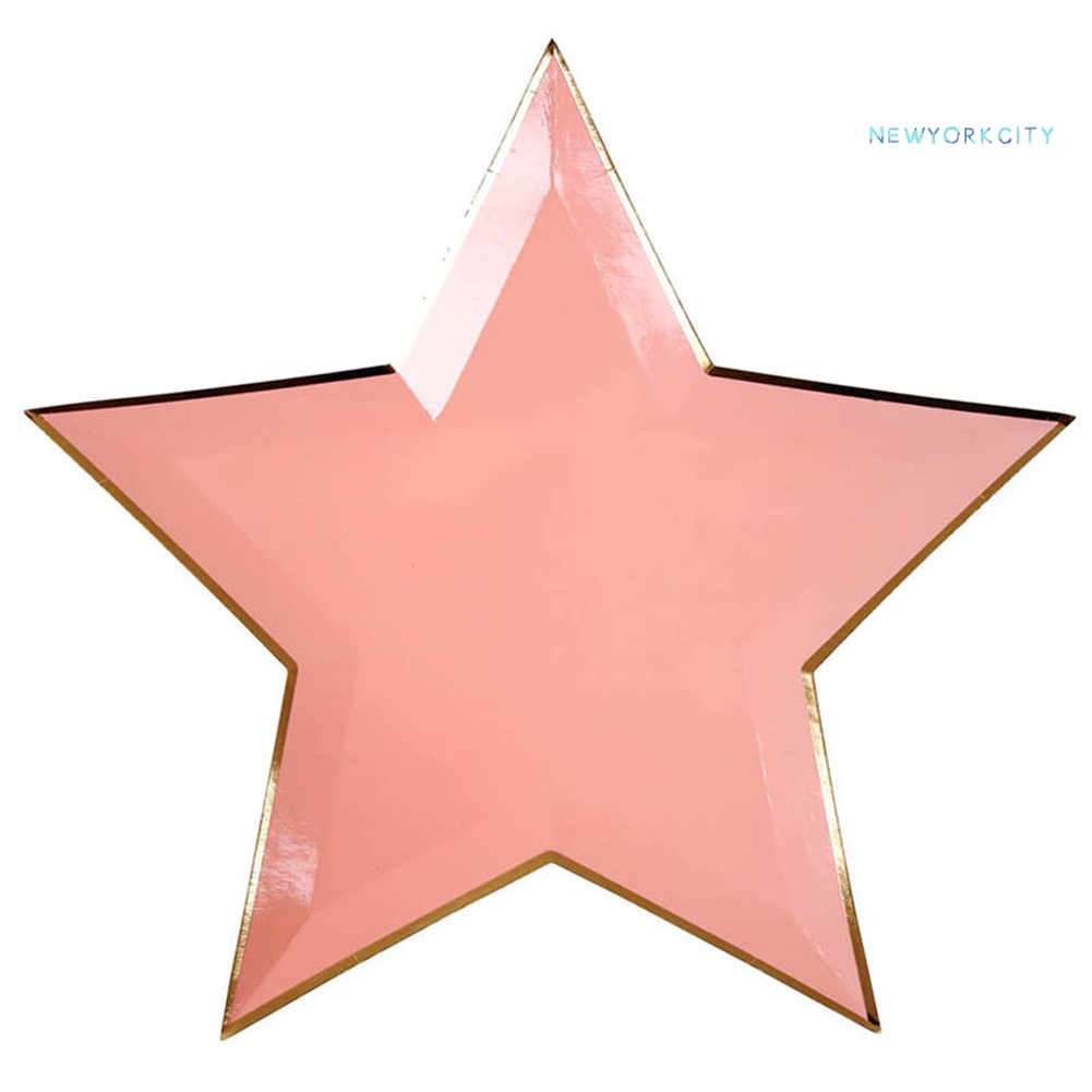 Set 8 Đĩa Giấy Hình Ngôi Sao Dành Cho Tiệc Sinh Nhật