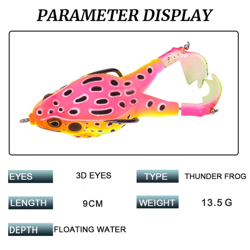 Mồi Câu Cá Giả Hình Ếch Bằng Silicon Mềm Có Móc Câu Thiết Kế Tiện Dụng