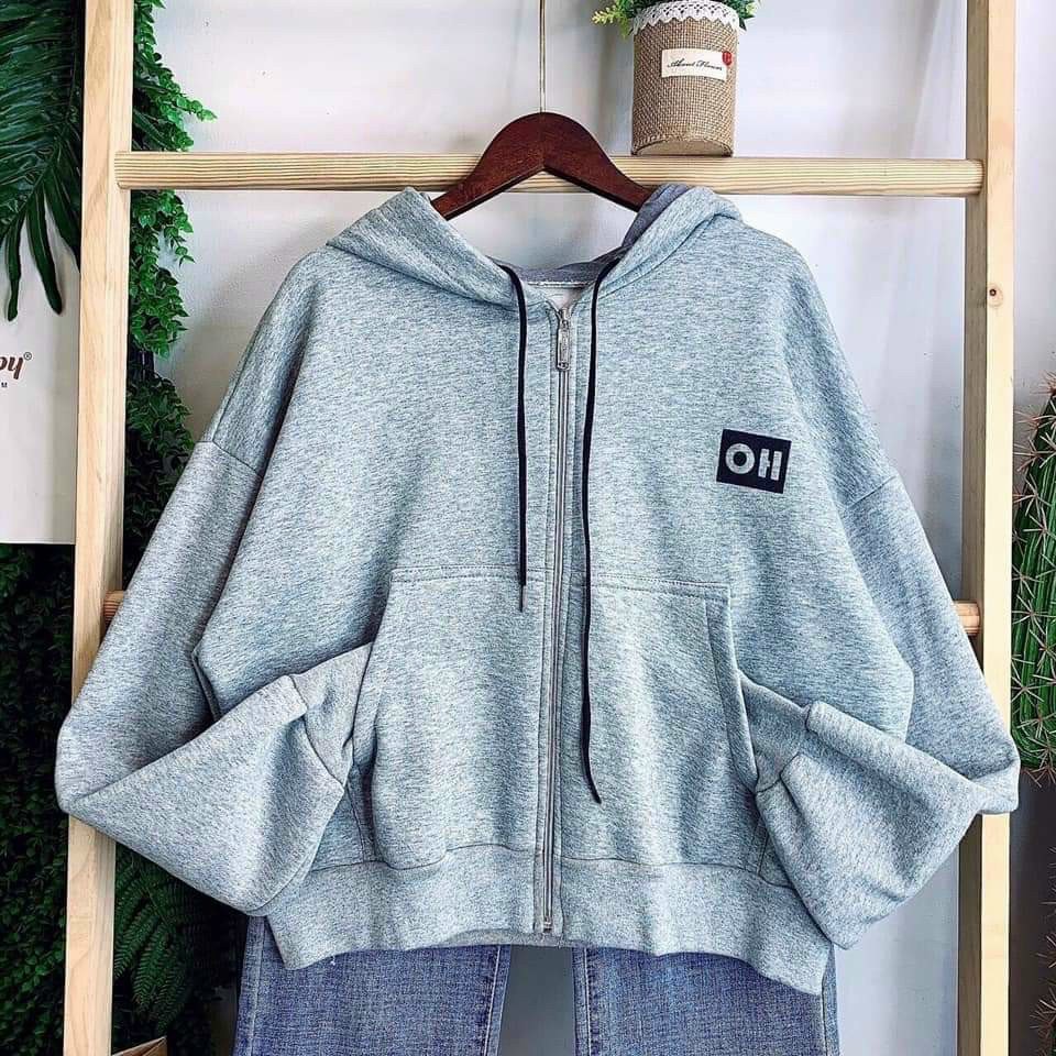 Áo Nỉ Form Rộng Kéo Khoác Dáng Ulzzang In Chữ OhOh | BigBuy360 - bigbuy360.vn