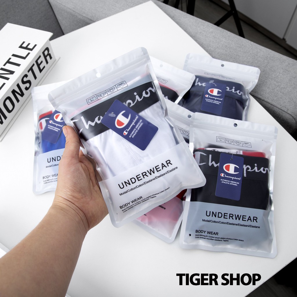 Quần Boxer Sịp Xì Đùi Quần Lót Đùi Nam Champon Vải Cotton Lạnh Đẹp Thời Trang Nhẹ Thoáng Mát Co Giãn CP01