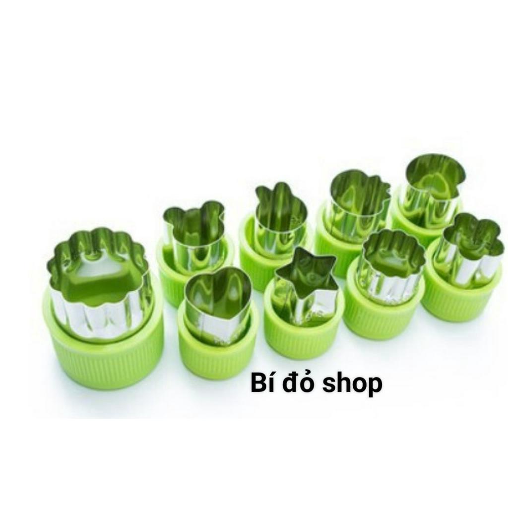 Bộ NHẤN RAU CỦ trái cây, mì 9 món bằng thép không gỉ 304 - Bí đỏ shop dụng cụ làm bánh