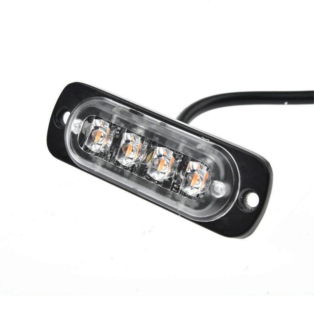 Đèn LED cảnh báo MMULCK 4 bóng 12V gắn hông xe hơi/ xe tải tiện lợi