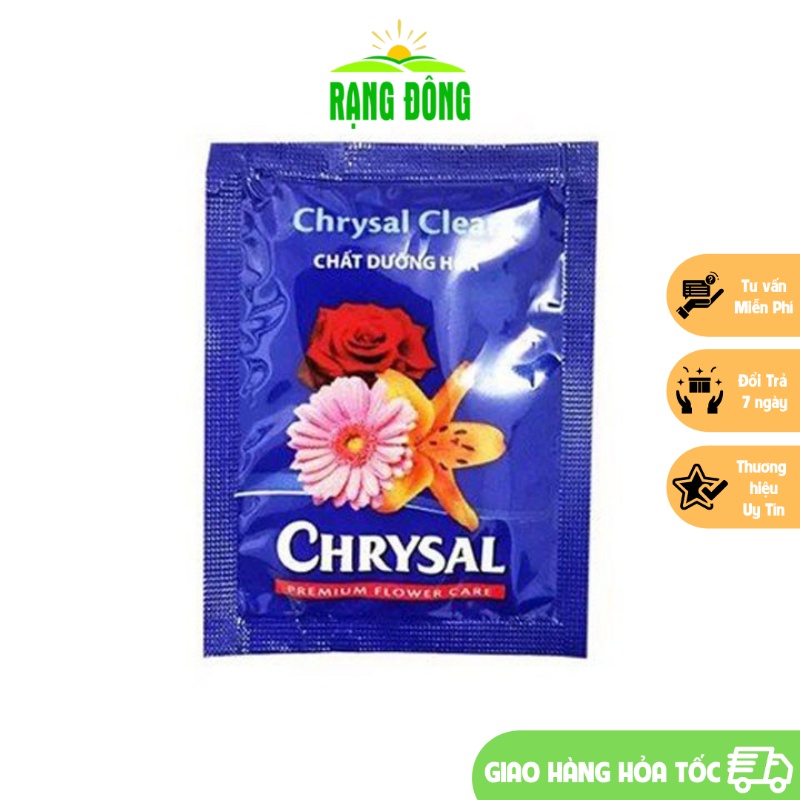 Dưỡng Hoa Lâu Tàn Chrysal - Giúp Hoa Cắm Bình Tươi Lâu Hơn (gói 5 gram) - Hạt giống Rạng Đông