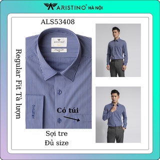 Áo sơ mi nam dài tay ARISTINO sợi tre dáng reguler ALS53408