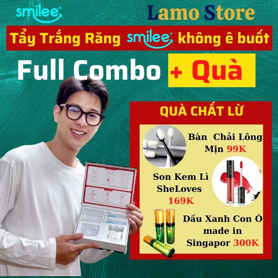 [QUÀ TẶNG KHỦNG] Bộ tẩy trắng răng tại nhà Smilee - Nhập khẩu USA - Làm trắng răng từ 3-6 tone chỉ với 20 phút