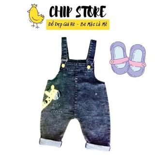 Yếm bò cho bé trai bé gái yếm jean vải mềm co giãn thoải mãi