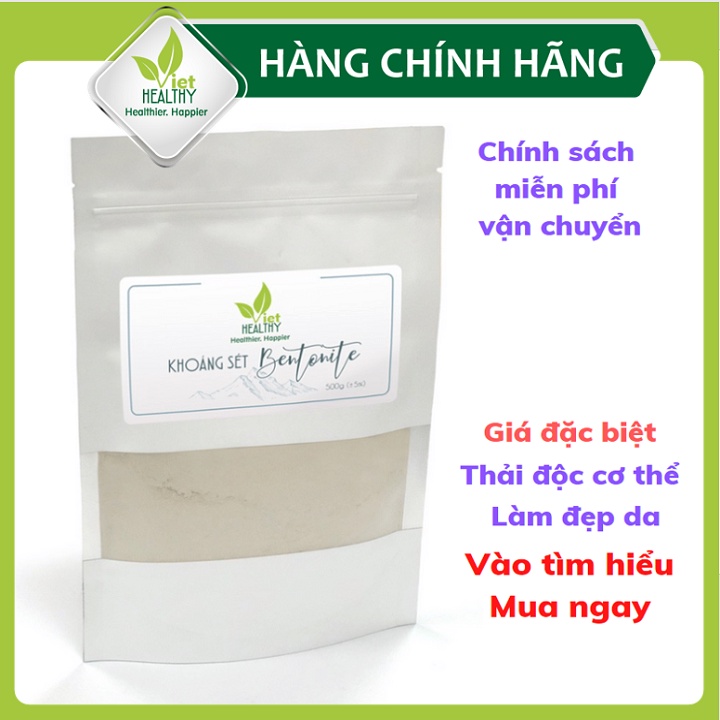 Khoáng sét Bentonite Clay Viet Healthy 500gr