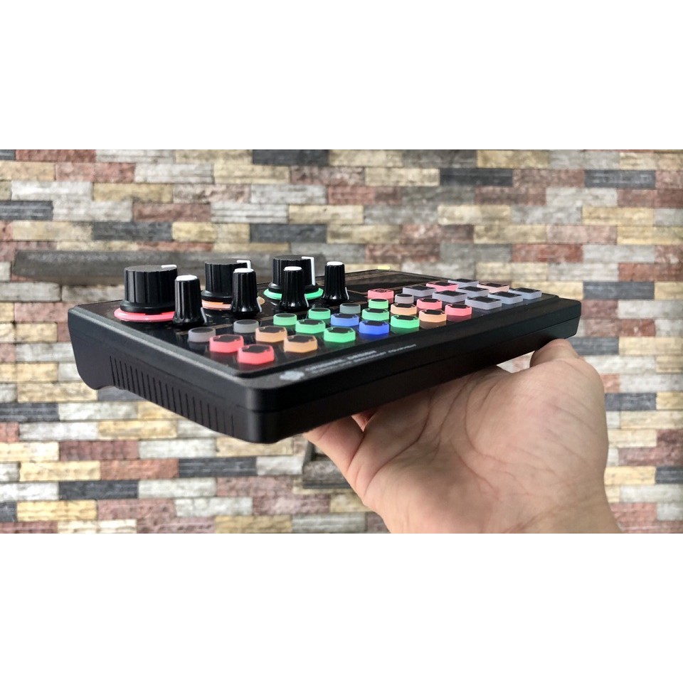 Soundcard Mixer X6-Mini Bluetooth- chuyên thu âm, hát karaoke, livetream Fb, Shopee, bán hàng online