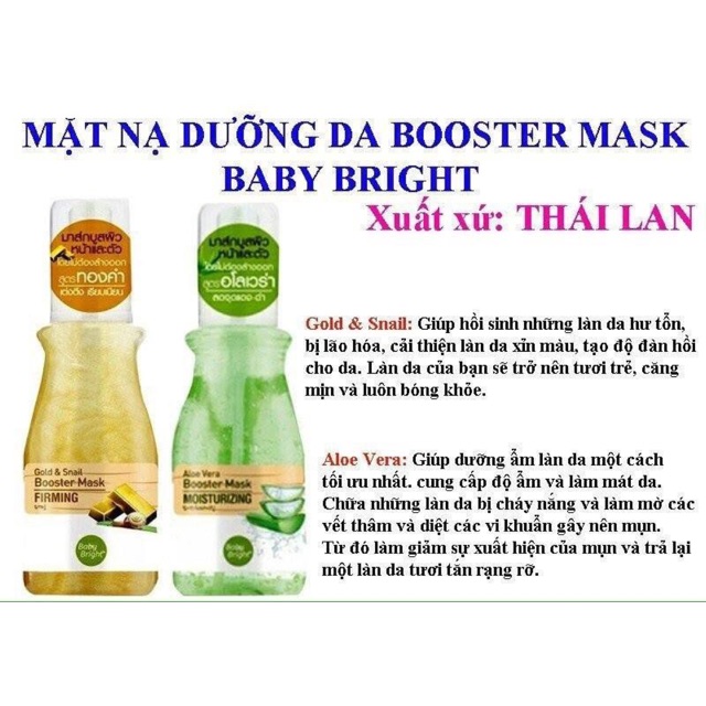 MẶT NẠ FACE & BODY BABY BRIGHT BOOSTER MASK – KARMART THAILAND