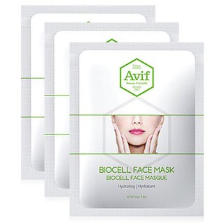 Combo 3 Mặt Nạ Biocell Dưỡng Ẩm Da (Avif Biocell Hydrating Face Mask)