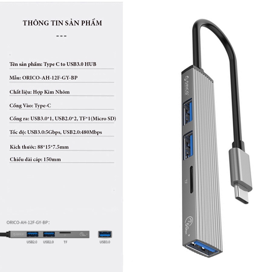 BỘ MỞ RỘNG USB 3.0 ORICO TWU3-4A TWU3-7A Chính Hãng